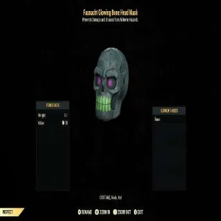 Glowing Bone Head Mask