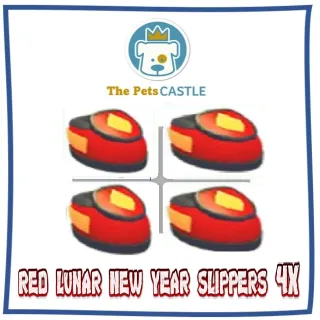  red lunar new year slippers 4X