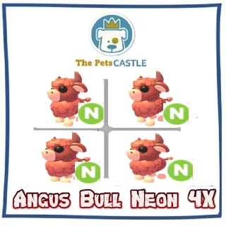 angus bull neon
