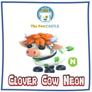 clover cow neon