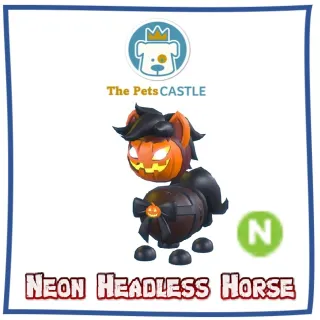 neon headless horse