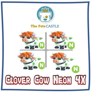 clover cow neon