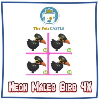 Neon Maleo Bird 4X