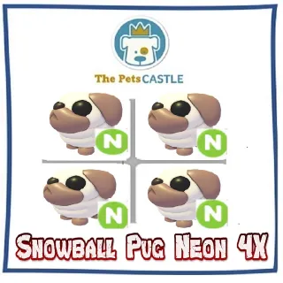 snowball pug neon