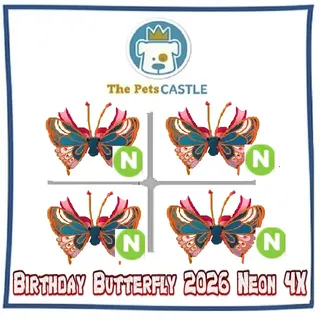 Birthday Butterfly 2026 Neon