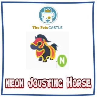 neon jousting horse