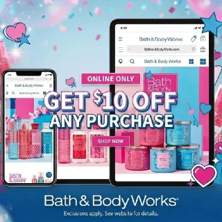 $10 Off Any Purchase Bath And Body Works COUPON