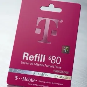 $80.00 USD T-mobile Refill gift card