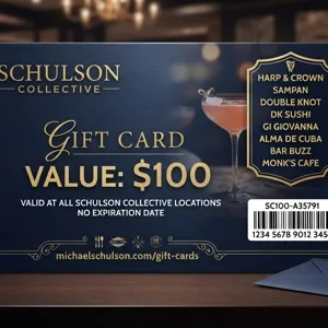 $100.00 SCHULSON gift card (michaelschulson