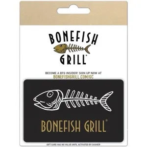 $100.00 USD BONEFISH GRILL gift card