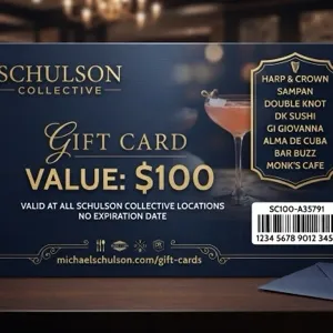 $100.00 SCHULSON gift card (michaelschulson)