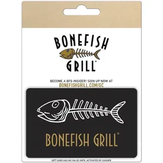 $100.00 USD BONEFISH GRILL gift card