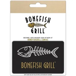 $100.00 USD BONEFISH GRILL gift card