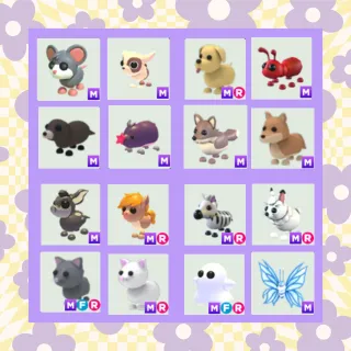 Adopt Me Mega Pets Pack (16 Pets)