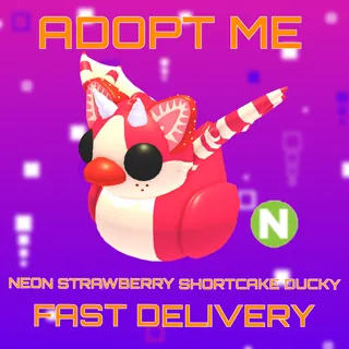 NEON STRAWBERRY SHORTCAKE DUCKY