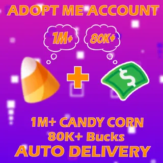1M + /MILLION CANDY CORN + 80K+ BUCKS (NO AGE UPS) (ALL IN 1 ACCOUNT)