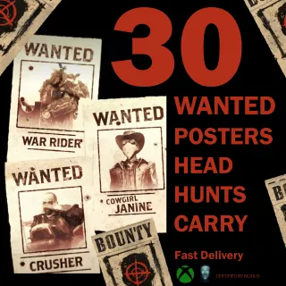 30 Wanted Posters Head Hunts carry