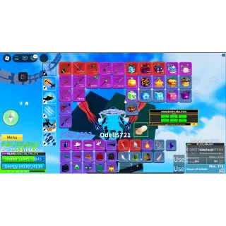 Bloxfruit|Lv 2550|Shark V4 T10|Leopard|Cursed Dual Katana|Hallow scythe | Soul Guitar | Unverified Account|Instant Delivery