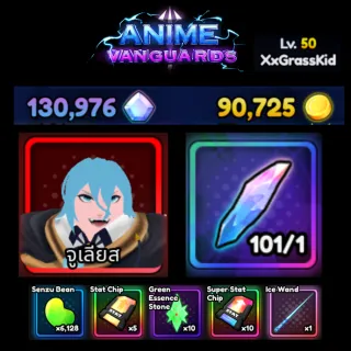 Anime Vanguards Account Lv.51|Gems 130976|Trait 101|Unverified Account | Instant Delivery