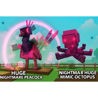 HUGE NIGHTMARE PEACOCK 15CD NO TOY + NIGHTMARE MIMIC OCTOPUS 61KG