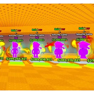 20x Rainbow Smurfo Gatto 