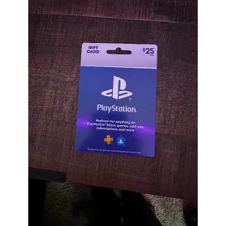 $25.00 USD PlayStation Store