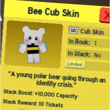 bee cub skin