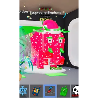 Christmas Strawberry Elephant