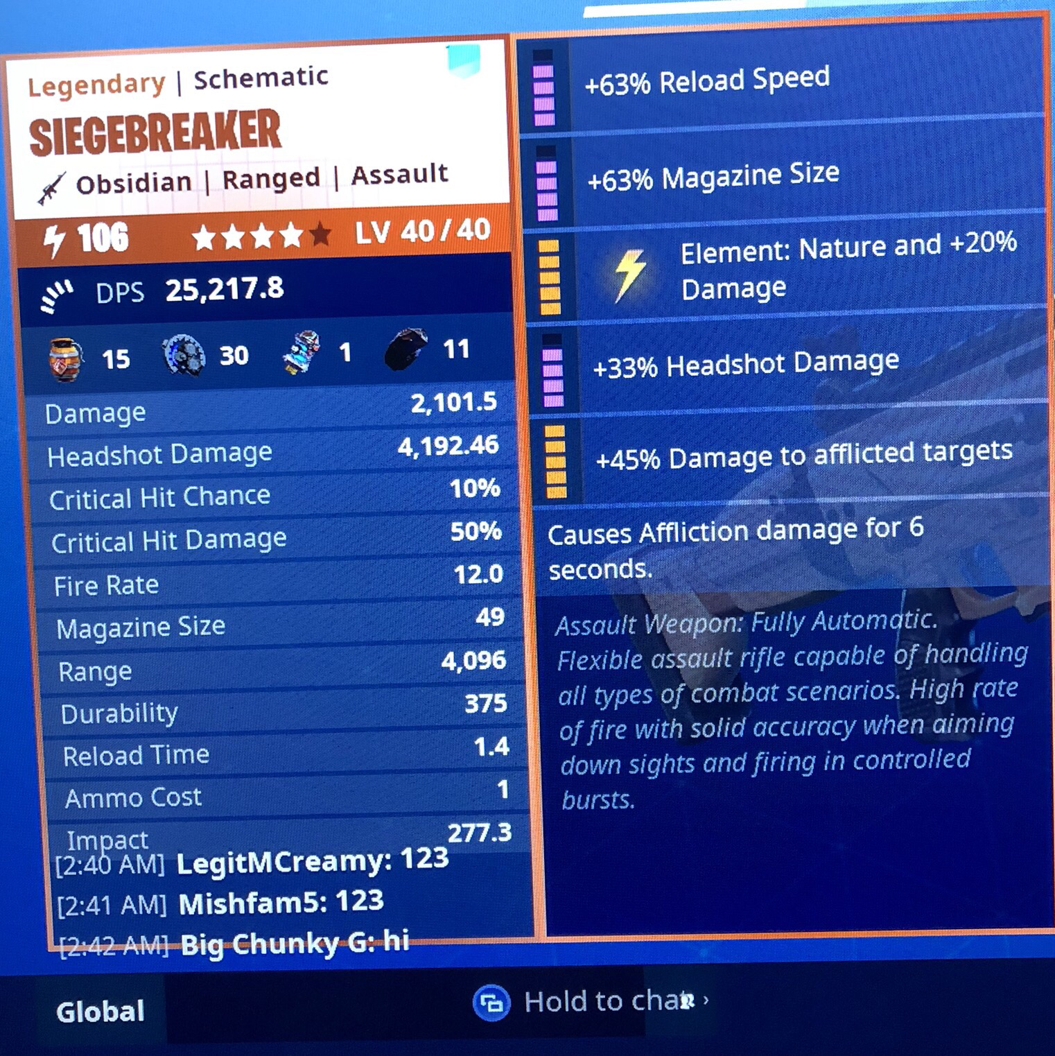 bundle fortnite x2 siege breaker nature in game items gameflip - fortnite nature damage