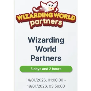 Monopoly GO Wizarding World Partners Event 3 slots