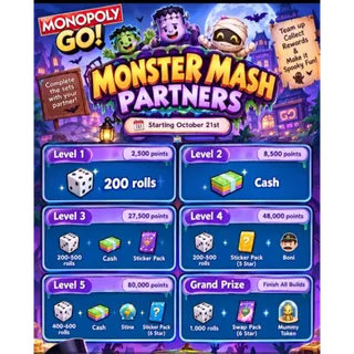 Monopoly GO Monster Mash Partners Event 2 slots
