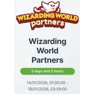 Monopoly GO Wizarding World Partners Event 3 slots