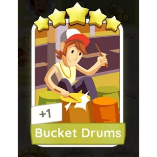 Monopoly GO 5 star stickers  -  Bucket Drums 