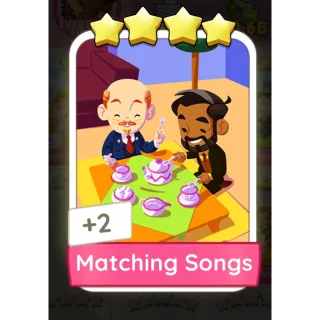 Monopoly go 4 star sticker - Matching Songs