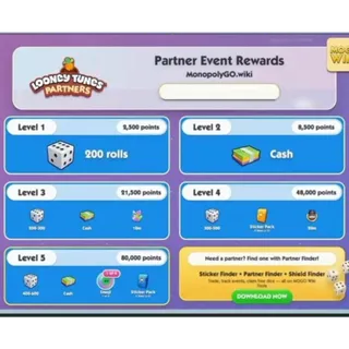 Monopoly GO Looney Tunes Partners Event 1 slot