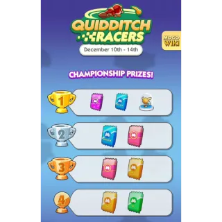 Quidditch racers full carry 1 slot monopoly GO 