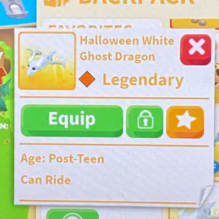 R Halloween White Dragon