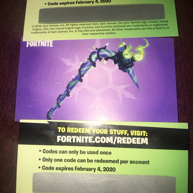 Code Minty Pickaxe fortnite InGame Items Gameflip