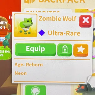 Neon Zombie Wolf