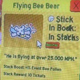 Flying Bee Bear Sticker