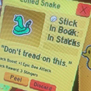 Coiled Snake Sticker