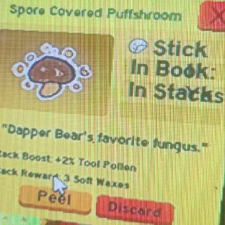 Spore Covered Mushroom