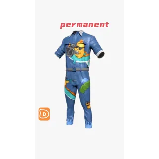 steam Skin Dragon Dropper Jumpsuit Blue permanent