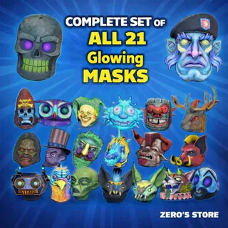 Full Set All 19 Fasnacht Glowing Mask