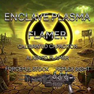 Enclave Plasma Flamer Calibrated Capacitor Aligned Flamer Forceful Stock Reflex Sight PERFECTLY MODDED