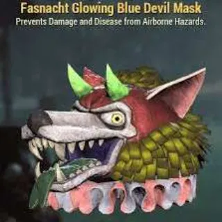 Fasnacht glowing blue devil mask GBD