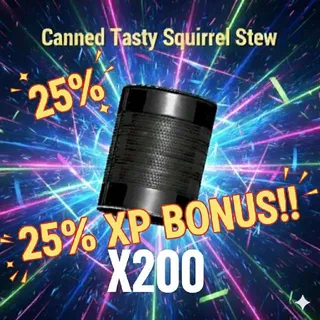 x200 Canned tasty squirrel stew (+25% XP)