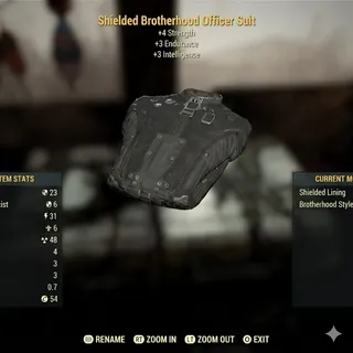 Armor - *NEW* Shielded Brotherhood Officer Suit Underarmor + BoS Style XBOX
