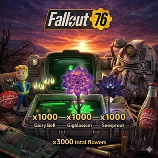 Black Eyed Susan Ingredients x1000 Gigablossom, Seasprout and Glory Bell Flower Bundle XBOX