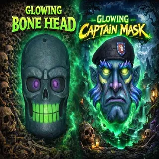 NEW Fastnacht GLOWING CAPTAIN + GLOWING BONE MASK SET - XBOX
